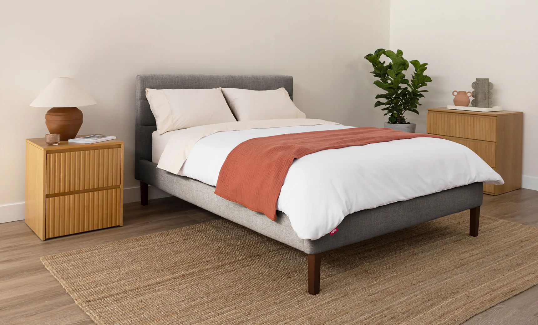 Channel Upholstered Bed Frame - Image 11