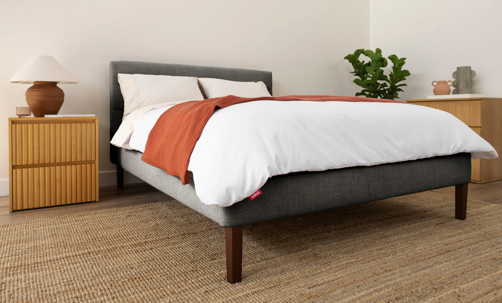 Channel Upholstered Bed Frame - Image 2