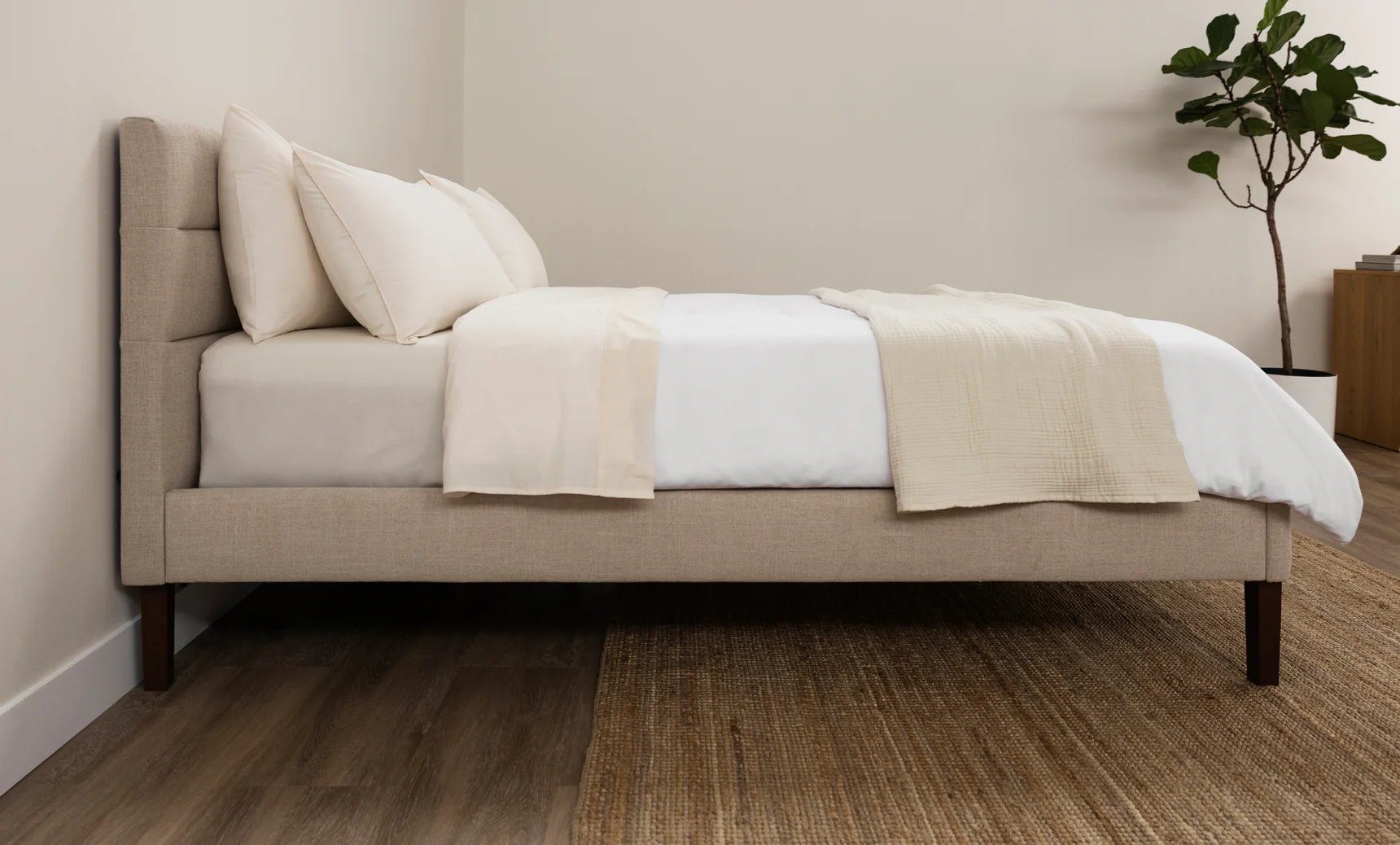 Channel Upholstered Bed Frame - Image 8