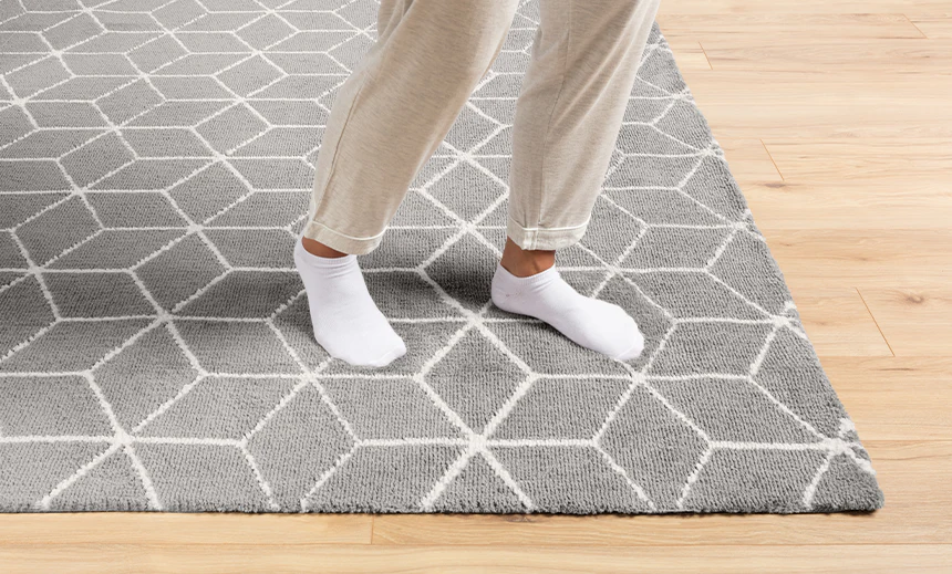 Grey Geometric Rug